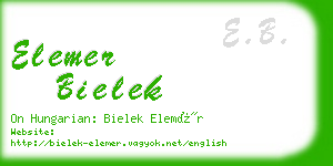 elemer bielek business card